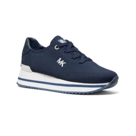 MICHAEL Michael Kors Shoes - 🎀NWT Michael Kors Monique Knit Retro Trainer Sneakers. Color:Navy, Size:8M🌺
